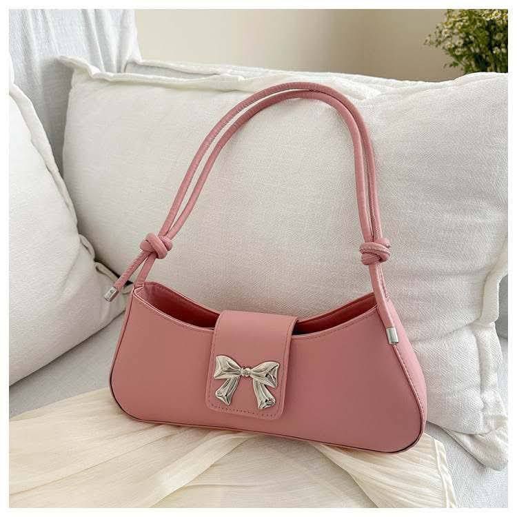 French Metal Bow Single Shoulder Bag